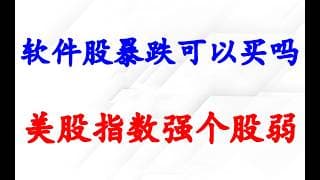 美股指数强个股弱，指数会补跌吗？软件股 IGV能不能抄底？哪里抄？