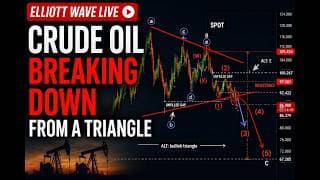 Crude Oil Is breaking lower... #oil #elliottwave
