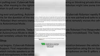 Tesla Cybercab: Robotaxi's Emergency Response System Revealed #shorts