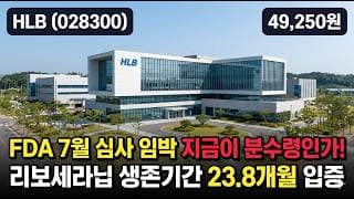 [HLB] 두 번 미뤄진 FDA, 이번엔 다릅니다 - 7월 23일 운명의 날 앞두고 신저가 반등 시작됐다 #HLB