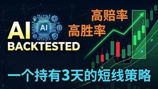 一个持有3天的短线策略 | 高胜率 | 高赔率 | AI 回测