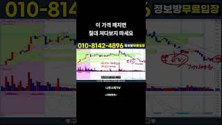 이 가격 깨지면 절대 쳐다보지 마세요