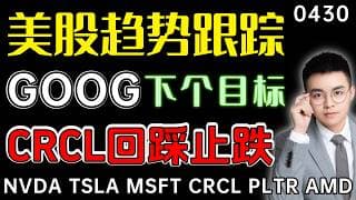 【goog 股票】美股趋势追踪，哪种信号说明美股彻底走弱？谷歌盘后大涨，财报推动下个目标是？CRCL二次回调止跌，这里买不买？  ｜ goog 技术分析 ｜ btc 加密货币 ｜crcl 股票
