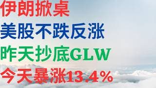 美股1175|伊朗掀桌子美股为何不跌反涨?昨天抄底GLW,今天暴涨13.4%! #glw #spy #qqq #iwm #美股 #美股分析 #drmikeinvest