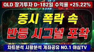2026년 7월 20일(월)ㅣ증시 폭락 속 반전 시그널 포착ㅣQLD 장기투자 182일차 [차트분석 시황분석 멘탈케어 경제적자유 노후준비]
