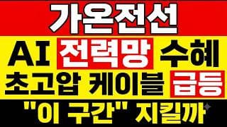 [가온전선 주가 전망] (장마감) AI 전력망 수혜! "전선주 급등" 진짜 이유? 가온전선 주주님들 오늘 이 거래량 그냥 넘기면 절대 안됩니다.