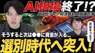 【悲報】ついにAI爆上げ相場が終了か？今後は選別時代へ突入！専業投資家の戦略を公開！