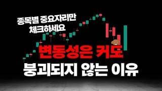 변동성은 커져도 시장이 붕괴되지 않는 이유, 중요자리들만 체크하자