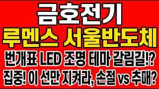 [금호전기 주가전망] 번개표 LED 조명 테마 갈림길!? "집중! 이 선만 지켜라, 손절vs추매?"