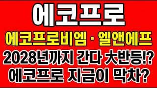 [에코프로 주가전망] "2028년까지 간다" 2차전지 대반등 !? "에코프로 지금이 막차?"