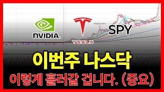 이번주 나스닥 이렇게 흘러 갈 겁니다. (중요) 테슬라 엔비디아 spy 아이온큐 팔란티어테크 애플 아마존닷컴