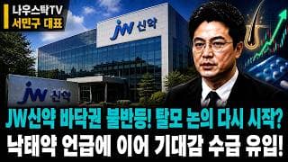 [JW신약] 바닥권 수급 유입! 탈모 논의 다시 시작? 낙태약 언급에 이어 기대감 수급 유입! #JW신약