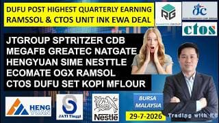 Daily KLSE BURSA UPDATE | 28-7-2026 | DUFU POST HIGHEST QUARTERLY EARNIN | RAMSSOL & CTOS INK DEAL