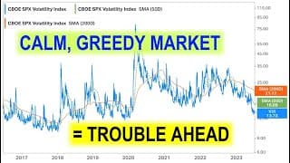 Calm, Greedy Market = Trouble Ahead.... (Stocks, Gold, Bitcoin)