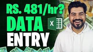Excel Data Entry work Rs. 481 per hour ❓ (Second Salary)