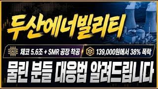 [두산에너빌리티 주가전망] "단독" 체코 5.6조 + SMR 공장 착공! 결국 "이 소식" 때문에 다시 갑니다! 급락은 "이 때" 마무리!