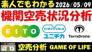【空売分析】ユニチカ！Terra Drone！ASAHI EITO ホールディングス！【20260509】