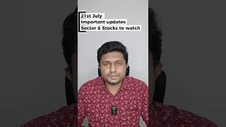 21 July All Important Stock Market updates! Sectors and Stocks to focus #usiranwar #news #tamil