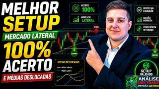 🎯📈 MELHOR SETUP PARA MERCADO LATERAL? 100% DE ACERTO COM MÉDIAS DESLOCADAS!