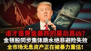 重磅警示！黄金 4000 美元生死局已告破！这不是普通技术性回调，是市场定价权的历史性交接，高利率正在绞杀无息资产估值，更大级别调整还在后头 #黄金 #白银 