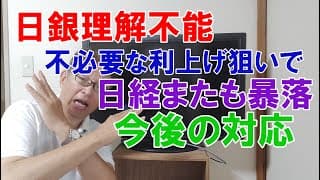 発狂！日銀理解不能、日本株４重苦、今後の対応は？