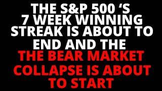 S&P 500 7 Week Rally About to End