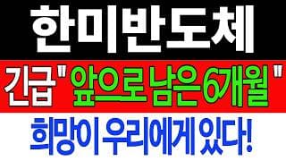 [한미반도체 주가전망] 💥집중💥긴급 "앞으로 남은 6개월" 희망이 우리에게 있다! #한미반도체 #한미반도체주가전망 #한미반도체주가