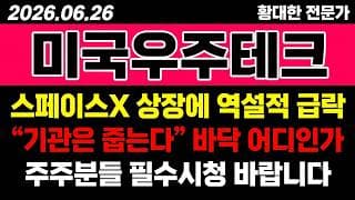 [TIGER 미국우주테크 주가 전망] (D-1) 스페이스X 상장에 "역설적 급락".. 기관은 줍는데 바닥일까?!