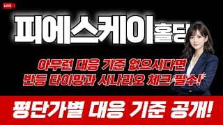 피에스케이홀딩스 주가 전망 : 아무런 대응 기준 없으시다면 반등 타이밍과 시나리오 체크 필수! 평단가별 대응 기준공개!
