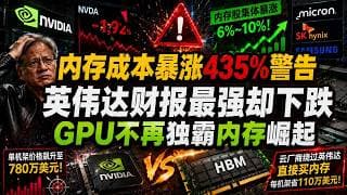 英伟达财报出来当天股价收跌，但内存股暴涨6%到10%——这不是市场搞错了，这是一场正在悄悄发生的产业链权力转移！#美股 #投资 #财经