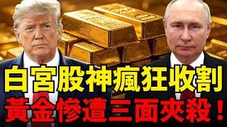 白宮股神瘋狂收割，黃金慘遭三面夾殺！俄羅斯拋金求生，美股吸血效應啟動，這波殺跌才剛開始？