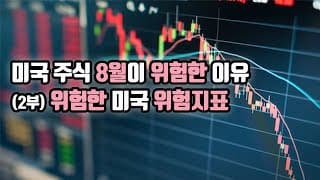 미국 주식 8월이 위험한 이유 - 2부. 위험한 미국 위험지표