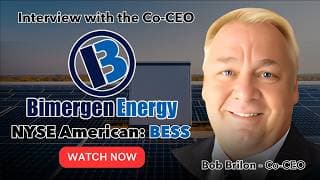Co-CEO Bob Brilon on Bimergen Energy's (NYSE: BESS) 23-Project Energy Arbitrage Pipeline