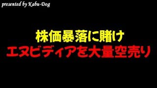 株価暴落に賭けエヌビディアを大量空売り