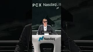 Bret Johnsen took to the Nasdaq podium to close the markets on @SpaceX's IPO day