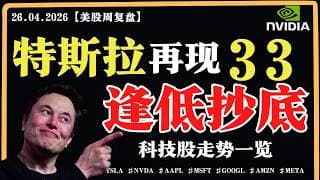 美股再创新高，短期背离？特斯拉再现33，逢低抄底？英伟达阻力213？【美股直通车】2026.04.26 #sam谈美股 #美股分析 #tsla #nvda #特斯拉 #英伟达