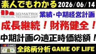 【全銘柄分析】7777 スリー・ディー・マトリックス！2025年度通期決算・中期経営計画説明会解説！増収増益継続！財務状況健全に！中期計画の適正時価総額とは？【20260614】