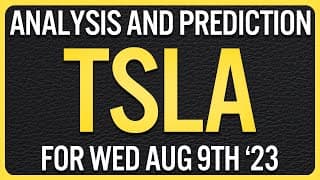 TSLA Stock Price Analysis - Tesla Stock Price Prediction for Tomorrow Wednesday August 9th