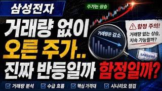[삼성전자 주가 전망] 거래량 없이 오른 주가가 과연 반등일까 함정일까?
