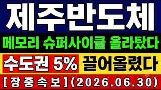 [제주반도체 주가 전망] 단독🚨 반도체 슈퍼사이클 수혜 수도권 5% 성장 견인 "숨은 이유" 앞으로의 전망 및 대응타점 총공개