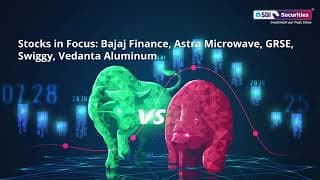 Stocks in Focus: Bajaj Finance, Astra Microwave, GRSE, Swiggy, Vedanta Aluminum