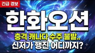[한화오션 주가 전망] 대형 수주 놓치고 신저가 추락! 바닥 없는 하락세에서 반드시 체크해야할 자리 #한화오션주가전망 #한화오션목표가 #한화오션