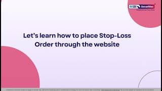 How to place a stop-loss order through the SBI Securities website?