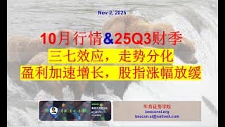 10月行情和25Q3财报综述：走势分化，涨幅放缓