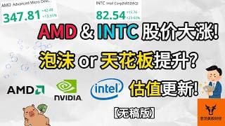 AMD & Intel 股价大涨! 泡沫 or 天花板提升? AMD 英伟达 Intel 估值更新! (无稿版)【美股分析】