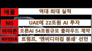 [News] 애플(Apple), 마이크로소프트(MS), 아마존(Amazon), 엔비디아(Nvidia)