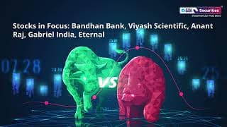 Stocks in Focus: Bandhan Bank, Viyash Scientific, Anant Raj, Gabriel India, Eternal