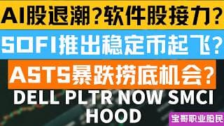 AI股退潮?软件股接力? SOFI推出稳定币起飞? ASTS暴跌捞底机会? DELL PLTR NOW SMCI HOOD！05292026 #美股 #股票 #美股分析 #投資