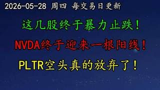 美股 这几股终于暴力止跌！NVDA终于迎来一根阳线！PLTR空头真的放弃了！二次探底的形态频频出现！HOOD、ARM、NBIS、SMCI、SHOP、ALAB、APP、CRCL、INTC、TSLA、MU
