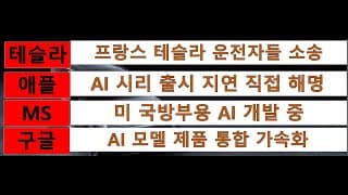 [News] 테슬라(Tesla), 애플(Apple), 마이크로소프트(MS), 구글(Google)